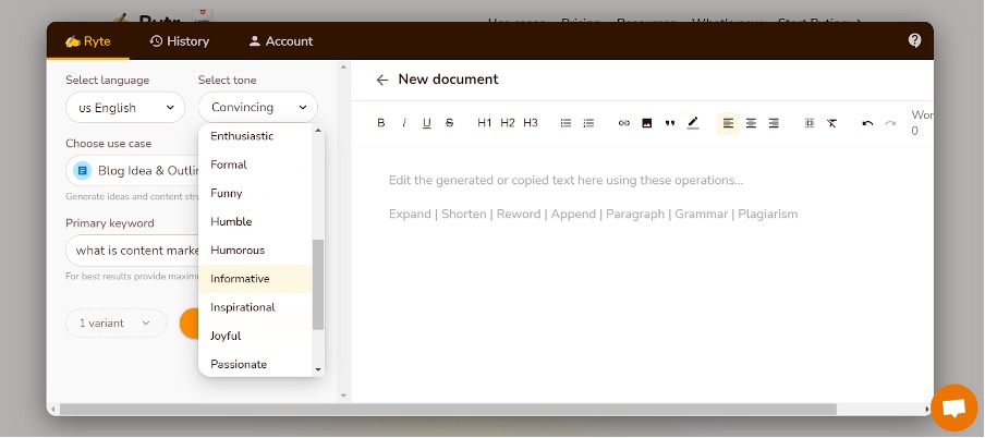 découvrez comment fonctionne rytr, l'outil intelligent pour rédiger rapidement des contenus de qualité en français, facilement et efficacement.